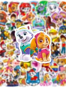 50/100 Stück/Set coole süße PAW Patrol Aufkleber PVC Aufkleber Dekoration Handy Skateboard Koffer Kühlschrank Graffiti Aufkleber für Partygeschenk - Karikatur - Übersicht 5