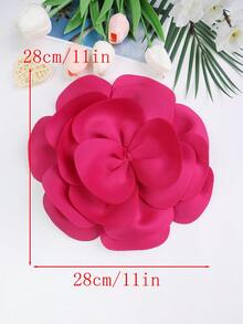 1件/包，多种颜色可选，热销大号四层3D立体布艺花朵贴花，褶皱手工串珠DIY服装配饰，适用于婚纱，长度：28厘米/11英寸，宽度：28厘米/11英寸 - A - 查看 14