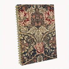 1pc Vintage A5 Journal -100 Pages With Unique Floral Art Design, Writing Notebook For Office, School, Travel - Gift For Men & Women, School Notebook | Artistic Notebook | Spiral Binding, Notebooks And Journals - A - View 3