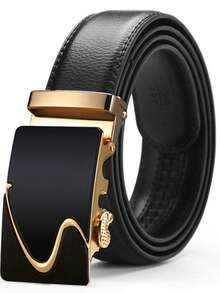 Thắt lưng da nam khóa tự động, đa năng, phù hợp cho cả công sở và thường ngày, thiết kế tối giản, lý tưởng cho nam giới trung niên và cao tuổi. - Ruy băng hai màu - Xem 20