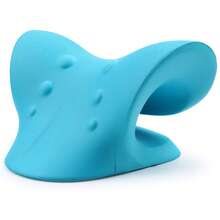 Neck And Shoulder Relaxer, Cervical Traction Device For TMJ Pain Relief And Cervical Spine Alignment, Chiropractic Pillow Neck Stretcher (Blue) - 查看 11
