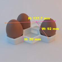 蜂窝状鸡蛋托架 - 可拆卸六角形冰箱和台面鸡蛋托盘 - 查看 9