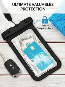 Ốp điện thoại chống nước, túi khô IPX8 có dây đeo điều chỉnh được cho iPhone 15 14 13 12 11 Pro Max, Plus, phụ kiện cần thiết cho bãi biển, hồ bơi, trong suốt, cảm ứng nhạy. - A - Xem 4