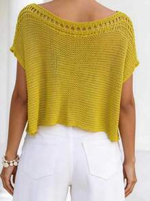 Khăn choàng len mùa hè phong cách Bohemian/Kỳ nghỉ - Màu vàng - Xem 4