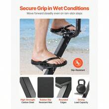 Boat Trailer Steps, 3-Step, Heavy-Duty Boat Trailer Steps With Handle, Non-Slip Surface, 3 Mounting Angle Options, Carbon Steel Ladder Suitable 3x 3/3x 5/4x 4 Frame, Bottom Mounting - Default - View 5