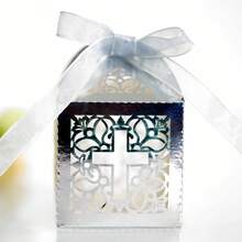 25pcs Cute Cross Gifts Boxes With Ribbons, Candy Boxes, Gift Favor Boxes For Shower Baptism First Communion Eid Mubarak Party Decorations Supplies Favors - 25pcs - View 11