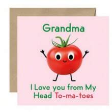 一套（1张贺卡+1个信封）生日贺卡 - 我爱你生日贺卡（送给他/她） - 有趣的父亲/母亲、男朋友、女朋友生日贺卡，番茄主题生日快乐 - A - 查看 7