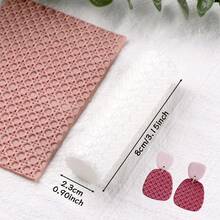1Pc Polymer Clay Seamless Texture Roller Mold-Durable Plastic Tool For Earring Making, Ceramic Textures,DIY Crafts Jewelry Decoration - A - View 13