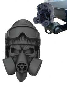 YAIUZGOO Cubierta de enganche de remolque del apocalipsis zombi gótico - Diseño interesante de máscara de gas y casco, se ajusta a remolques, camiones, motocicletas - Bola de acoplamiento resistente con accesorios de estilo de calavera, superficie texturizada, accesorio automotriz, regalo - A - Ver 10