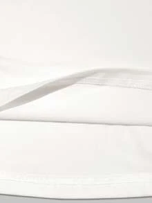 Women's Loose Casual Vacation Round Neck T-Shirt, Butterfly And "96" Lace Print, Summer Daily T-Shirt, Women's Graphic T-Shirt, Summer Short Sleeve T-Shirt, White T-Shirt, Women's Summer Top T-Shirt, Summer Essential, Independence Day - White - View 5