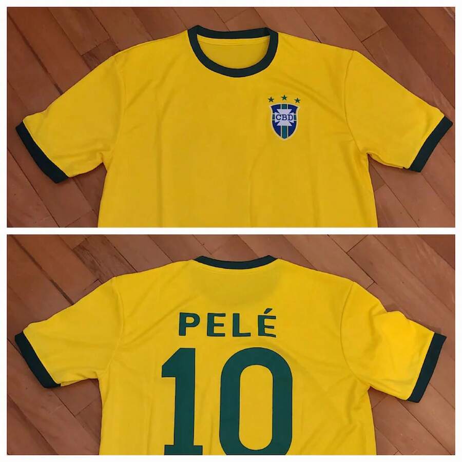 Football Jersey Single-Piece T-Shirt, Unisex, Suitable For Sports Enthusiasts, Teenagers, Middle-Aged And Young Adults. New Bely Brazil Retro Football Jersey, Available In All Sizes, Suitable For Children And Adults - Màu hỗn hợp - Xem 1