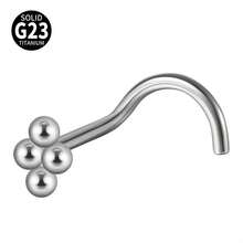1 chiếc khuyên mũi bằng titan 20g đính đá CZ hình vít, kiểu hoa, không ren, dùng để giữ lỗ xỏ mũi, trang sức xỏ khuyên cơ thể. - Như thể hiện trong hình ảnh - Xem 13