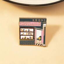 Cartoon Bookstore Enamel Pin Custom Decorative Brooches Ornaments Lapel Bag Badges Jewelry Gifts Pin Pin For Clothes Bag Charm Backpack For School Office Accessories Shirts Jacket Halloween Autumn-Winter Accessories,Suitable For Teens, Youth,Men,Casual, Outdoor, Athletic, Vacation, Graduation Gifts, Birthday, Daily Wear Clothes Pin Funny Cute Teacher Gifts Costume Accessories Bag Charms Christmas Men Gifts Bag Pins - 彩色 - 查看 5