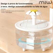 1 Piece Cute Floral Cat Water Fountain - Flower Model With Circulating Water, Water Pump, Random Color - 1,5 lít - Xem 9