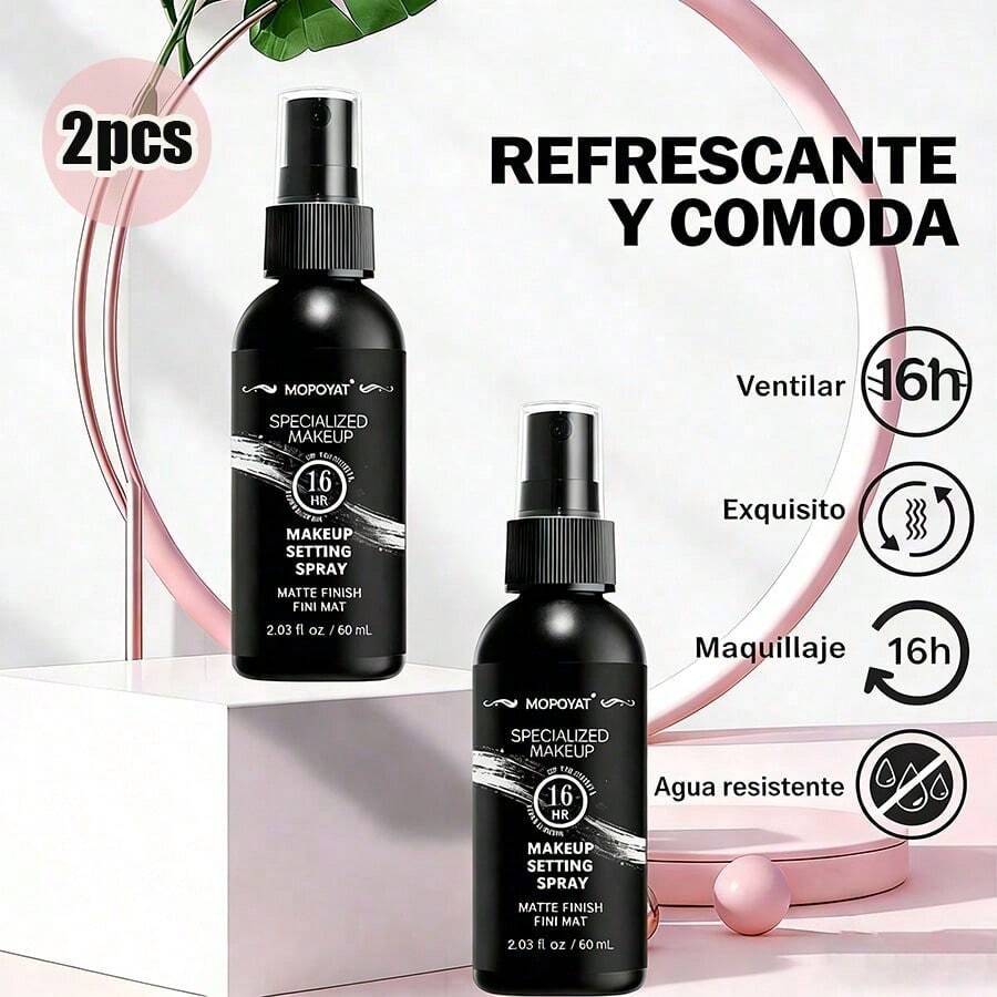 Fijador de maquillaje en spray Lasting Mist Matte de 60ml/2.03 Oz | Spray fijador de acabado mate de larga duración | Fórmula hidratante que mantiene la piel fresca y humectada | Efecto calmante y suavizante, ideal para uso durante todo el día | Ayuda a fijar el maquillaje en su lugar sin resecar ni apelmazar