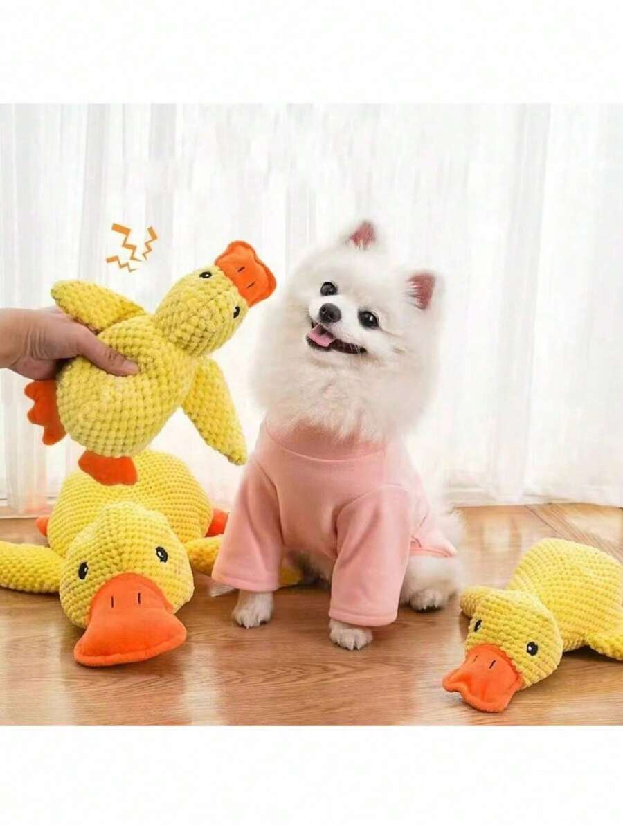 10个可爱毛绒吱吱叫鸭玩具 - 柔软舒适的宠物玩具,适合猫狗 | 狗狗自娱自乐神器,缓解无聊,互动训练,清洁牙齿,陪伴娱乐,适合所有小型和中型犬种 | 宠物主人推荐,贴心好伙伴 - 彩色 - 查看 1