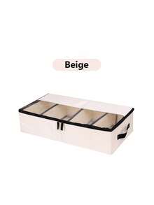 4 paires de boîtes de rangement pliables pour chaussures, grand organisateur de chaussures transparent avec poignée renforcée, étagère à chaussures modulable pour placard, rangement pliable en tissu sous le lit pour vêtements et chaussures - Voir 6