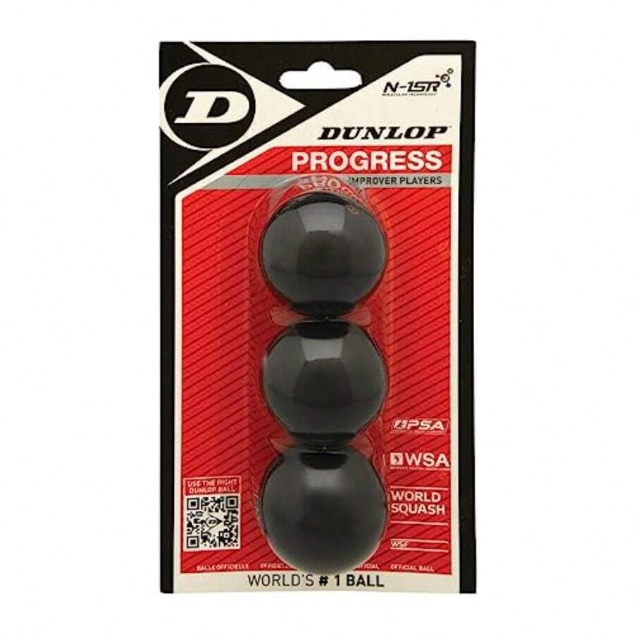 DUNLOP Progress - Pelotas de Calabaza Paquete de 3 - Rojo - Ver 1