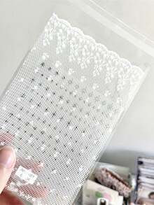 Bộ 100 túi tự dính ren trắng kiểu Hàn Quốc INS, túi đựng ảnh Kpop 3 inch, túi trang trí dễ thương, túi quà tặng. - Túi đóng gói - Xem 4