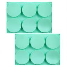 1pc 4-Inch Non-Stick Round Silicone Muffin Baking Mold, Suitable For Making Mini Cakes, Muffins, Desserts, Burgers, Sandwiches And More - Multicolor - View 12