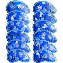FINGER TEN Stylish Golf Iron & Wedge Headcovers Value 12 Pack, PU Leather With Embroidered Numbers For Easy Identification, Premium Covers Provide Effective Protection For Clubs - Multicolor - View 13