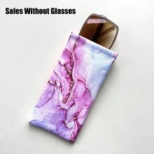 1个可爱猫咪PU（聚氨酯）眼镜盒，女士春夏眼镜袋，女士旅行必备眼镜包，时尚眼镜收纳袋 - 彩色 - 查看 8