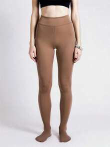 1/2 đôi quần tất mỏng giữ nhiệt, giúp thon gọn eo và nâng mông, chống xước, chống trơn trượt, ấm áp và đa năng, thích hợp cho việc đi làm và đi học vào mùa thu/đông. - Nhiều màu - Xem 2