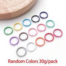 30g Small Split Ring For Keychains, Double Loops Split Jump Rings Jewelry Making Necklaces Bracelets Earrings Metal Tiny Small Key Ring For Pet Collar Tag, Luggage Tag DIY Craft Accessories - Multicolor - View 9