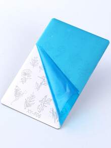 Bộ 1/3 khuôn dập móng tay hình hoa lá mùa xuân hè, bướm, tulip, lá cây, khuôn dập móng nghệ thuật họa tiết đường nét đơn giản, dụng cụ làm móng bằng kim loại tái sử dụng cho salon làm móng và thiết kế móng nghệ thuật. - Bạc - Xem 10
