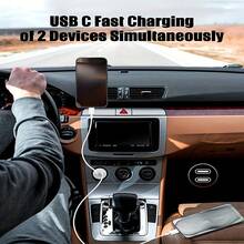 Fast Charging Mobile Phone Car Charger 60W PD 3.0 Fast Car Charger 2 USB-C Ports With 1m/2m Charging Cable Compatible With IPhone Series And Other Mobile Devices Type-C PD Fast Charging Car Adapter Battery Not Included Memorial Day Summer Kickoff - White + 1M/2M Data Cable - View 6