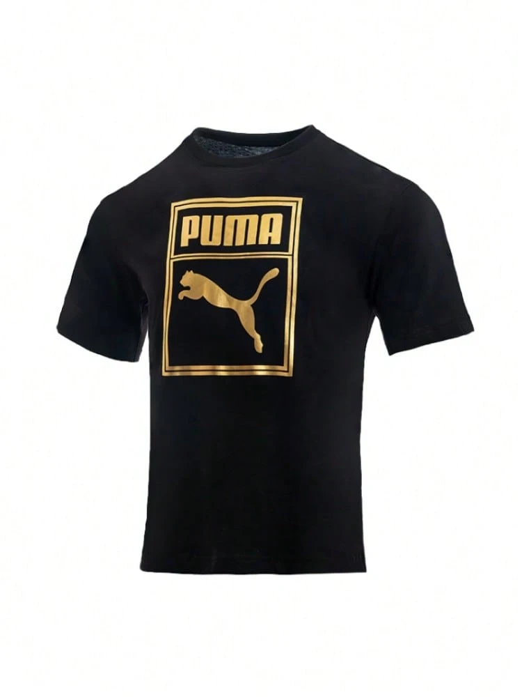 2026 Summer New Puma Unisex Casual Comfortable Breathable Round Neck Short Sleeve T-Shirt, Couple Matching 689271 - Black - View 1