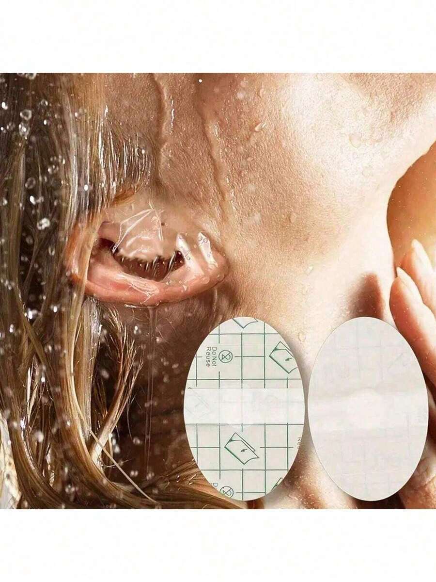 5PCS/30PCS/50PCSWaterproof Ear Patches, Suitable For Bathing And Shampooing, Gentle On Ears, Easy To Use, Reusable, Adult One-Time Swimming Ear Covers Made Of Adhesive Fabric - Multicolor - View 1