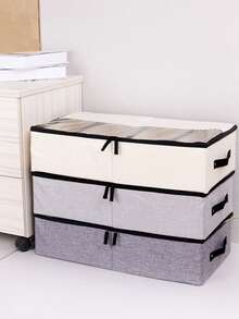 4 paires de boîtes de rangement pliables pour chaussures, grand organisateur de chaussures transparent avec poignée renforcée, étagère à chaussures modulable pour placard, rangement pliable en tissu sous le lit pour vêtements et chaussures - Voir 1