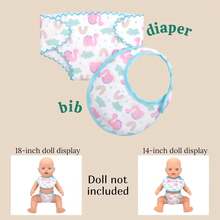 Phụ kiện búp bê - Tã, Yếm, Túi đựng đồ trưng bày trong suốt, Túi tote, Phù hợp cho búp bê 14-18 inch - Nhiều màu - Xem 20