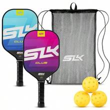 2024 SLK by Selkirk Pickleball Paddles Featuring a Multilayer Fiberglass and Graphite Pickleball Paddle Face SX3 Honeycomb Core Pickleball Rackets Designed in The USA for Traction and Stability - Club  Juego de 2  Rosa y azul  Grafito y fibra de vidrio - Ver 1
