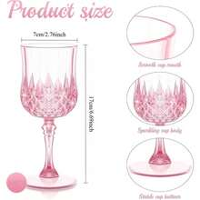 Bộ 6/2/1 ly cocktail sâm panh, nước ép, tráng miệng màu hồng, thiết kế dập nổi cổ điển, chất liệu cao cấp, thích hợp cho tiệc tùng, đám cưới sang trọng, họp mặt năm mới, sự kiện công ty, hoạt động Ramadan, trường học. - Xem 4