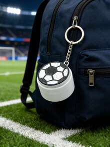 1pc Football Shaped Stress Relief Keychain, Creative Clicker Pendant, Football Club Memorabilia, Graduation/Mother's Day/Football Fan Gift - A - View 5