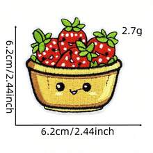1pc Cute Cartoon Strawberry Embroidered Patch, Fabric Applique, Clothing Accessory, Embroidered Patch - Strawberry Patch - View 19