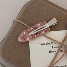 时尚迷人亚克力水钻无缝发夹，女士刘海/侧边发夹，优雅精致发饰 - 彩色 - 查看 9