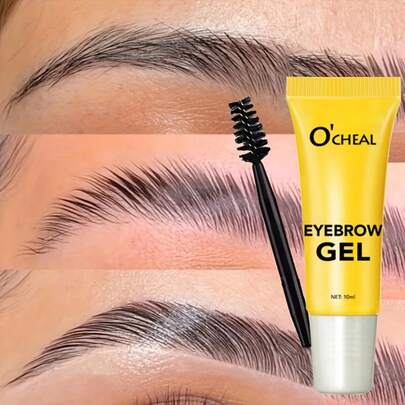 Gel sculptant 3D pour les sourcils, longue tenue, imperméable et anti-taches, avec brosse spirale intégrée, crée un maquillage de sourcils audacieux, style européen et américain