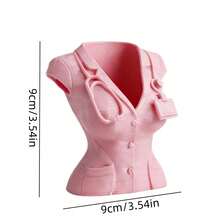 Suporte de Caneta Uniforme Criativo de Enfermeira, Decoração de Mesa com Tema de Médico e Enfermeira, Também Pode Ser Usado Como Suporte de Caneta. Adequado para Médicos, Enfermeiras e Estudantes de Medicina. Feito de Plástico, Aplicável para Clínicas, Hospitais e Escritórios. Acessório de Escritório Divertido para Estudantes de Medicina - enfermeira porta-canetas - Visão 11