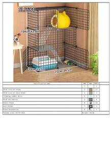 Modular Cat Cage, Cat Game Fence, Cat House, Suitable For Kittens And Adult Cats, Indoor Home Use - Multicolor - View 25