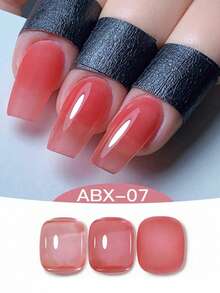 12ml Esmalte de uñas de gelatina transparente rosa nude para primavera/verano, 9 tonos pastel lácteos nude, textura brillante como el cristal, curable con UV/LED de larga duración, adecuado para bodas, citas y manicura diaria - Multicolor - Ver 15