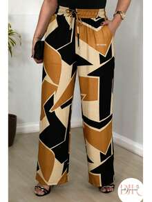 Wide-Leg Pants In DUNA Fabric, Unlined, Woven Fabric WITHOUT Elastane, With Pockets (Size Chart Available) - Mustard - View 3