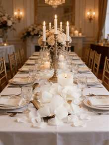 100/3000pcs Artificial White Rose Petals, DIY. Romantic Handmade Flowers, Artificial Rose Petals, Suitable For Weddings, Parties, Room Decorations, Home Decor, Birthday Decorations, Table Settings, Bedroom Decorations, Bathroom Decorations, Valentine's Day Gifts, Graduation Decorations, Wedding Season Decorations, Wedding Ceremonies, Anniversaries. - White - View 10
