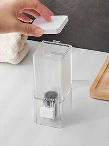 1/2pcs (500ml) Wall-Mounted Soap Dispenser Set, Suitable For Bathroom. Includes 1 Wall-Mounted Soap Dispenser, 1 Manual Pump Plastic Shampoo/Lotion Dispenser, And 1 Wall-Mounted Unscented Soap Dispenser. Made Of Mercury-Free Plastic, Suitable For Shampoo, Hand Wash, Kitchen Products, Moisturizer, Etc. Ideal For Hotels And Bathrooms, A Great Bathroom Accessory And Room Decor. - Multicolor - View 12