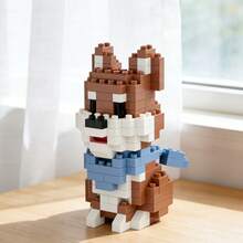 8pcs Cute Puppy Micro Particle Building Blocks, ABS Resin Material, Soft & Stress-Relieving, DIY Creative Construction Toy, Adorable Desktop Decor, Suitable For Collection, Gift For Kids, Classroom Rewards, Back To School, Birthday, And Small Gift For Friends - Multicolor - View 18