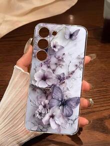 1个高级梅紫色蝴蝶软透明手机壳，兼容三星Galaxy A04e/12/A13/A14/A34/A50/A52/A53/A54/S21/S22/S23/S24/S25/S25Ultra - 無色 - 查看 7