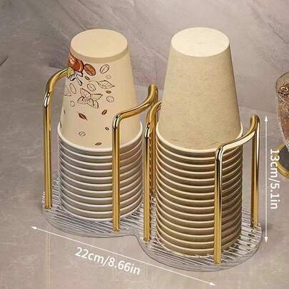 Giá đựng cốc giấy dùng một lần bằng gỗ, hộp đựng cốc dùng cho bàn làm việc văn phòng, bàn trà phòng khách, giá sắp xếp cốc và ly cà phê.