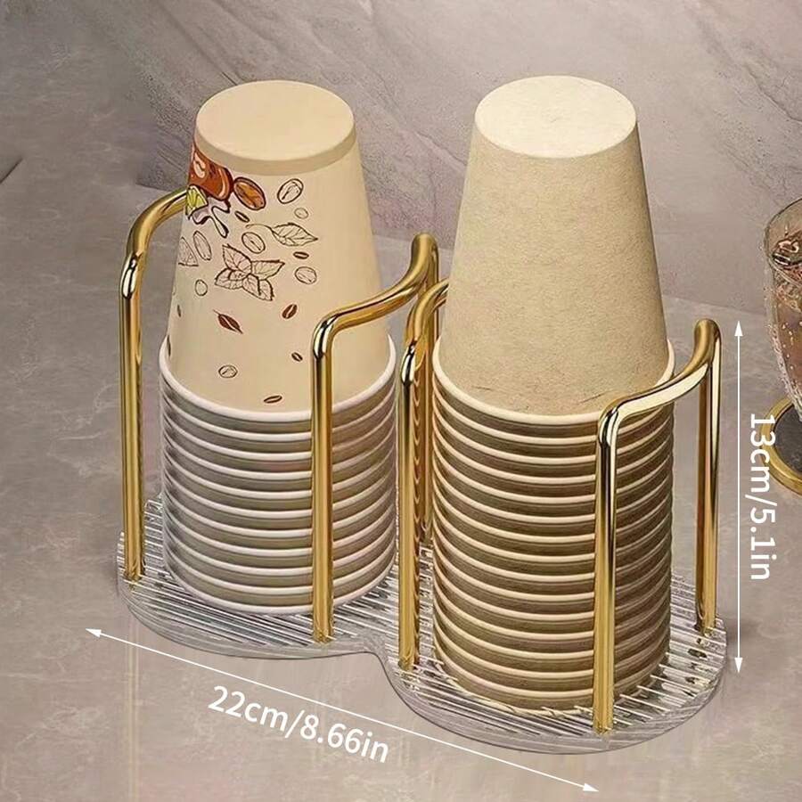 Giá đựng cốc giấy dùng một lần bằng gỗ, hộp đựng cốc dùng cho bàn làm việc văn phòng, bàn trà phòng khách, giá sắp xếp cốc và ly cà phê.